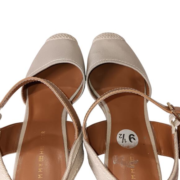 Current $89 Tommy Hilfiger Nilsa Closed Toe Espadrille Wedge Sandals 9.5‎ Summer - Picture 8 of 11